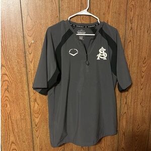 Dark Gray Men's Half-Zip Polo Shirt